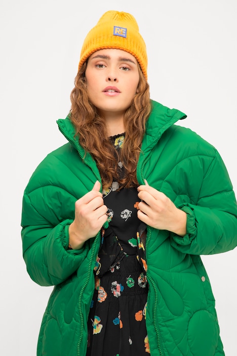 Steppjacke, Boxy Fit, Butterfly-Stepp, Stehkragen, Langarm