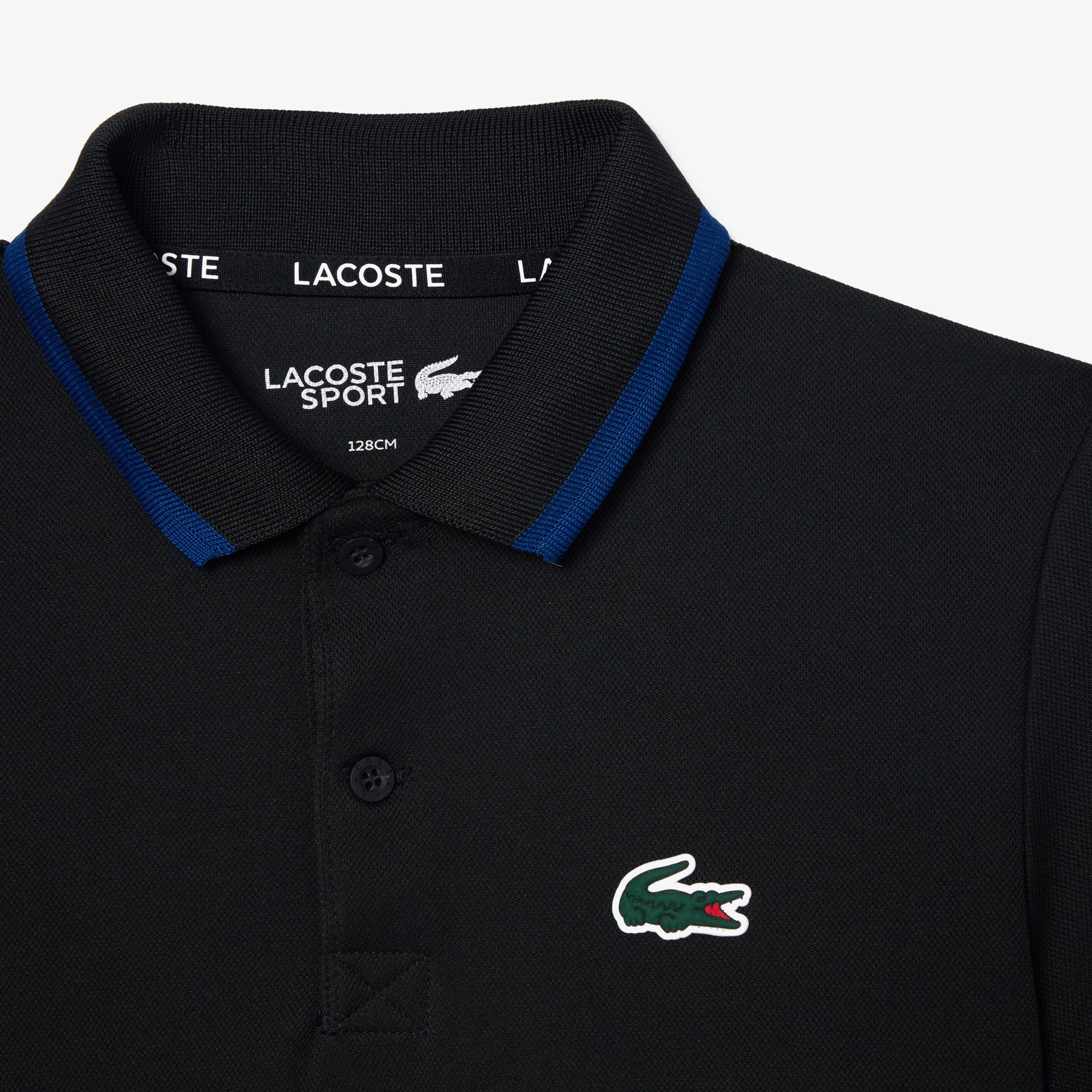 Polo Tennis rayé en piqué Ultra-Dry Polos - Noir - Lacoste - Garçon