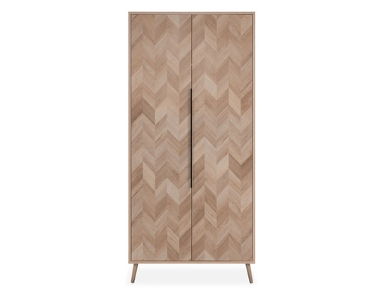 TERRE DE NUIT - Armoire 2 portes impression chevron naturel