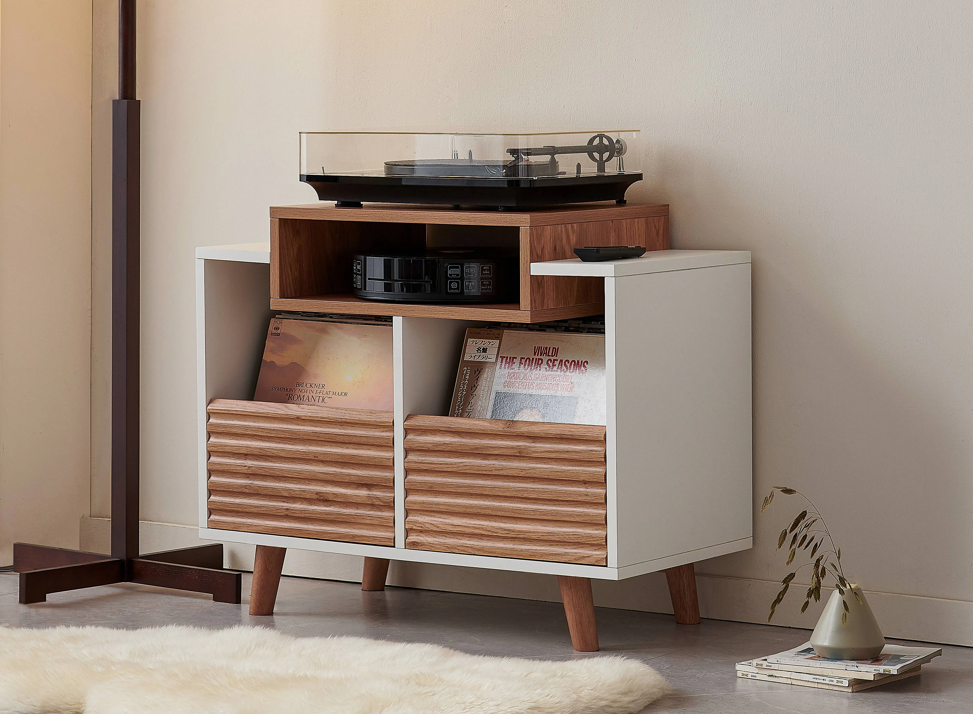 NorStone Oslo 800 Blanc et Chêne Meubles hi-fi