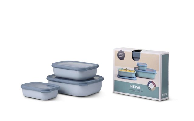 Mepal Cirqula Multischüssel Set rechteckig flach 3-teilig