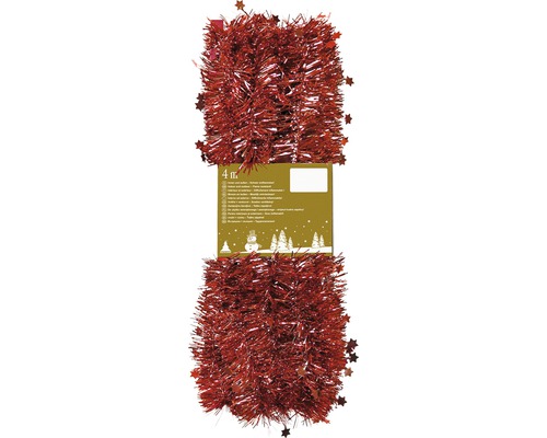 Kerstboomdecoratie sterrenslinger L 400cm rood