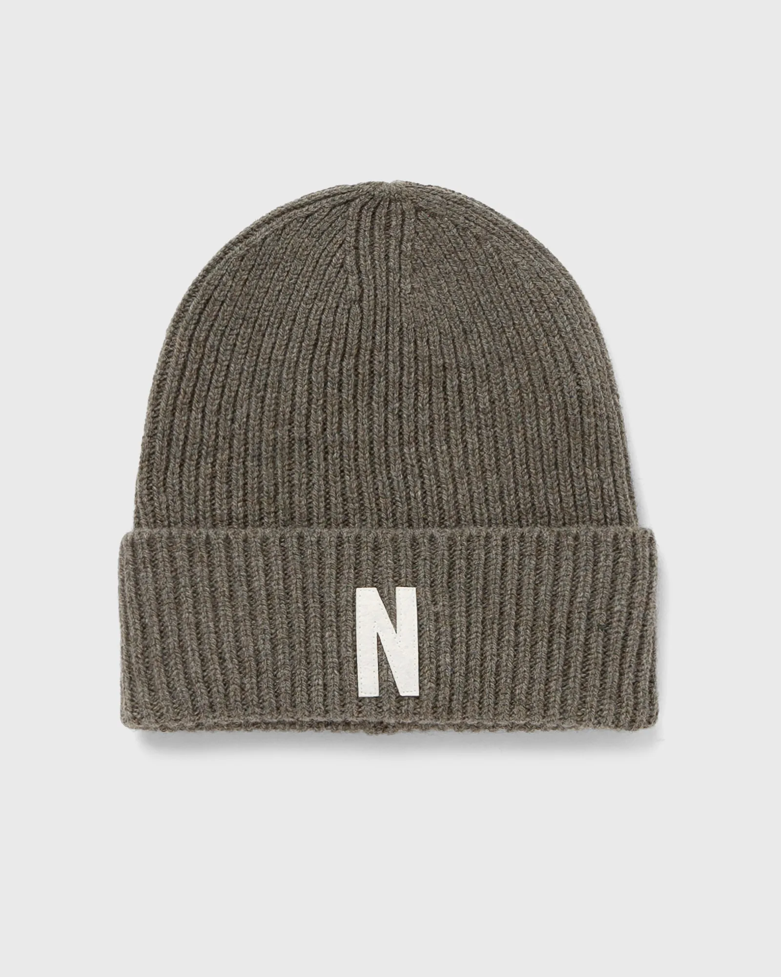 Norse Projects Merino Lambswool Rib N Logo Beanie