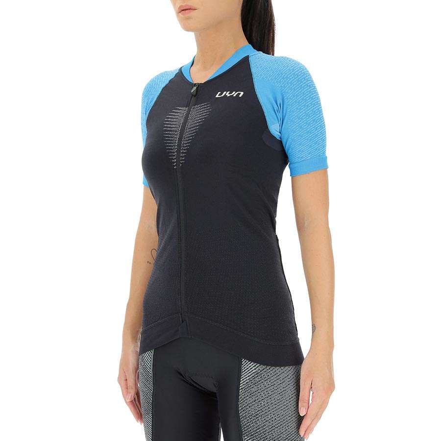 UYN Granfondo Fietsshirt Korte Mouwen Zwart/Blauw Dames