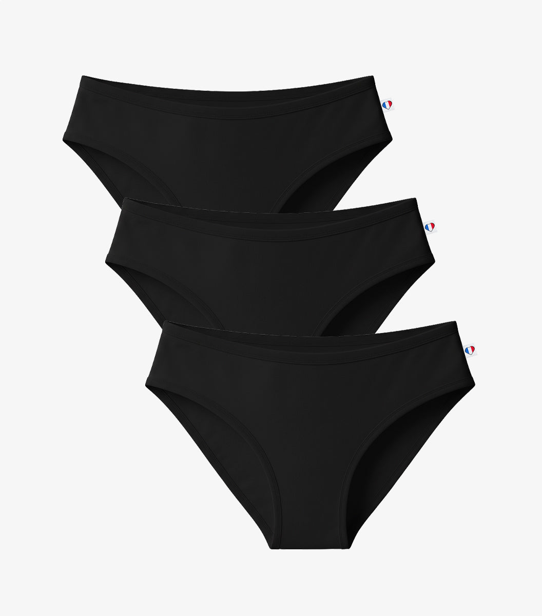 Culotte Femme Noir x3 - Pack Intemporel