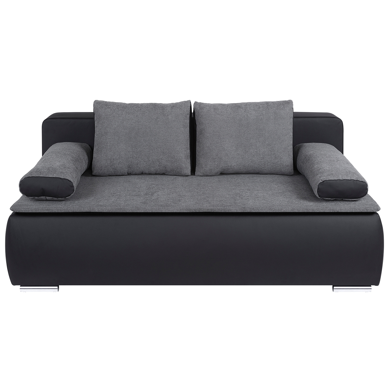 Boxspringsofa - schwarz-grau - Dauerschläfer