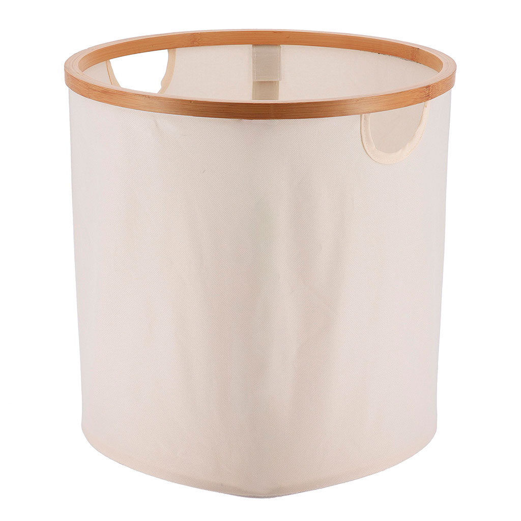 Panier linge chic intérieur rond naturel 38x38cm