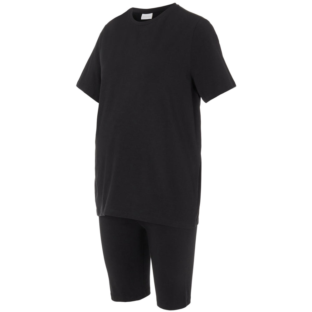 Køb Mama;licious Black Mlsally Solid T-Shirt & Shorts Sæt Noos