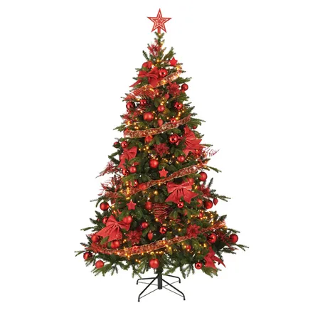 Edelman Weihnachtsbaum dekoriert rot, 100-Teilig