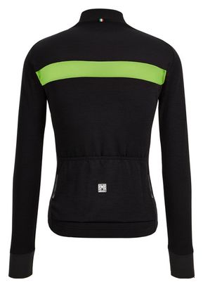 Maillot Manches Longues Santini Adapt Wool Vert Fluo