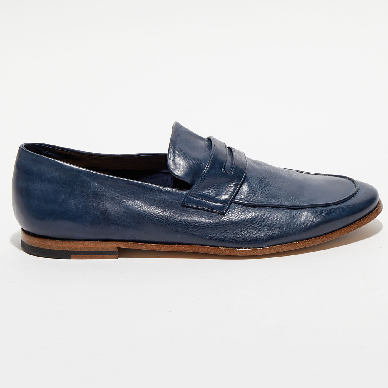 Sturlini Mocassins en Cuir Brenta Carver bleu marine