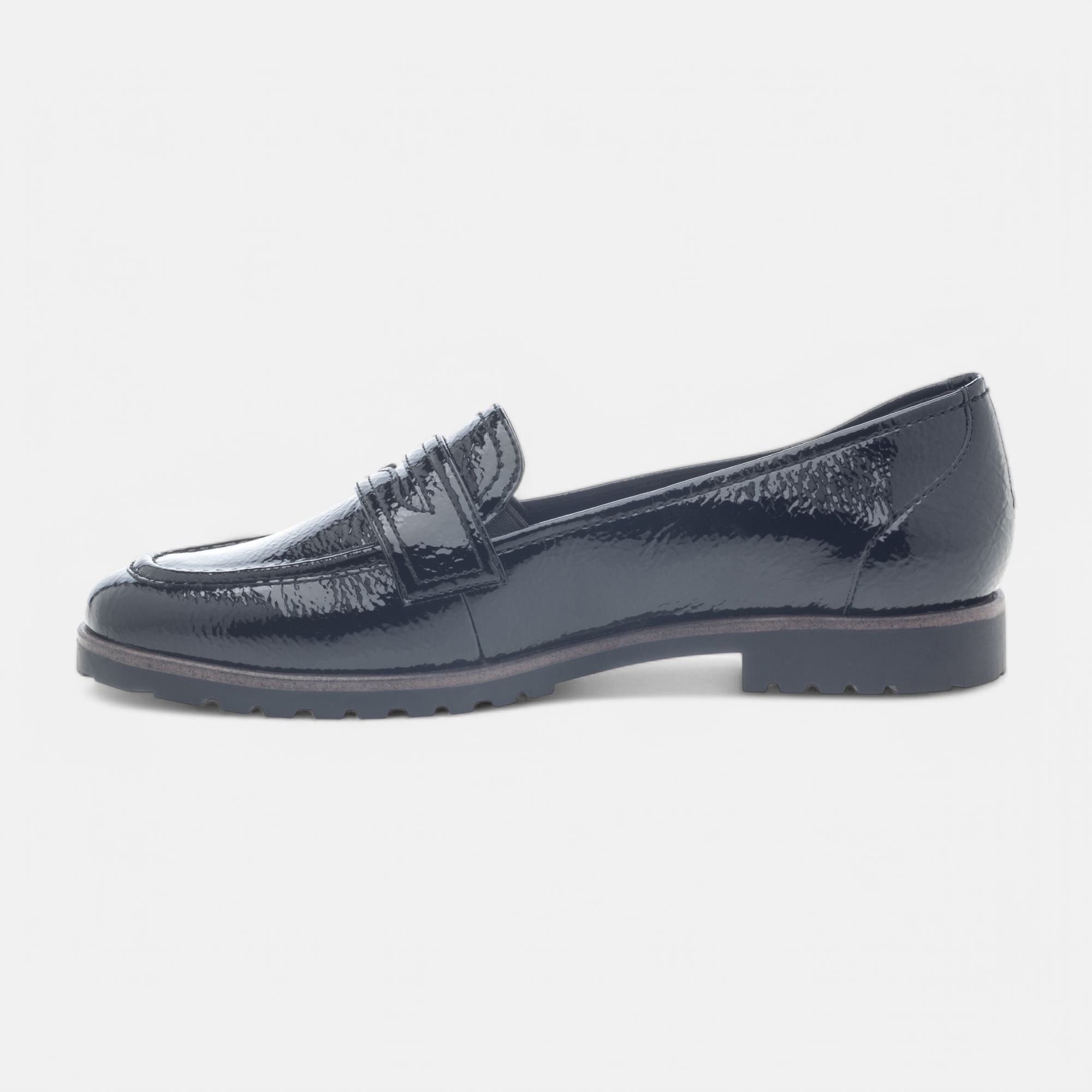 Mocassins Femme noir vernis