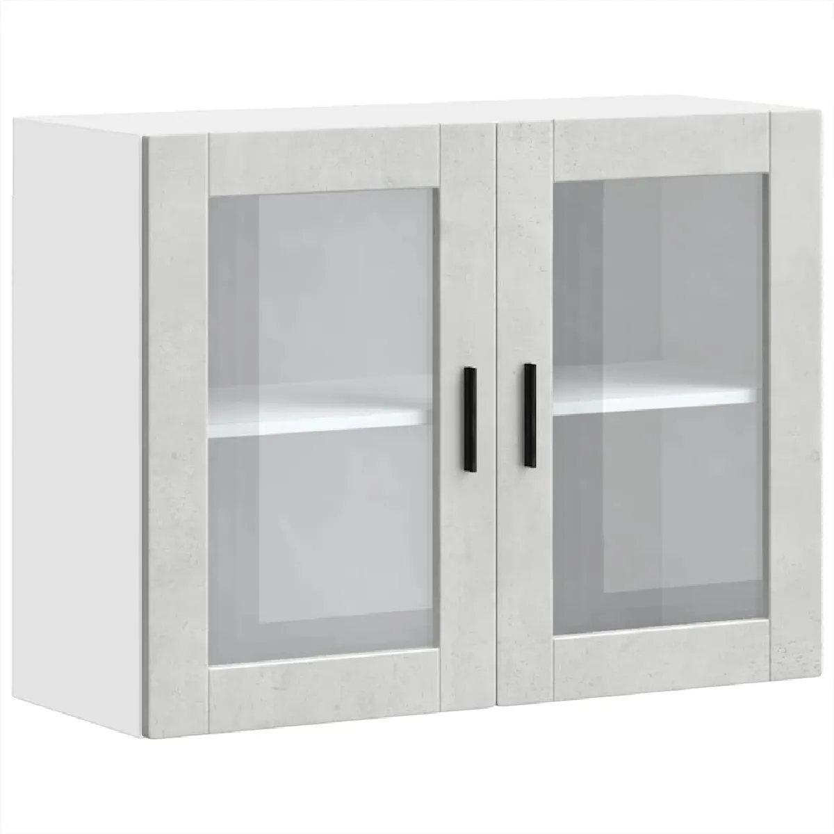 vidaXL Armoire Murale de Cuisine Porto Gris Béton