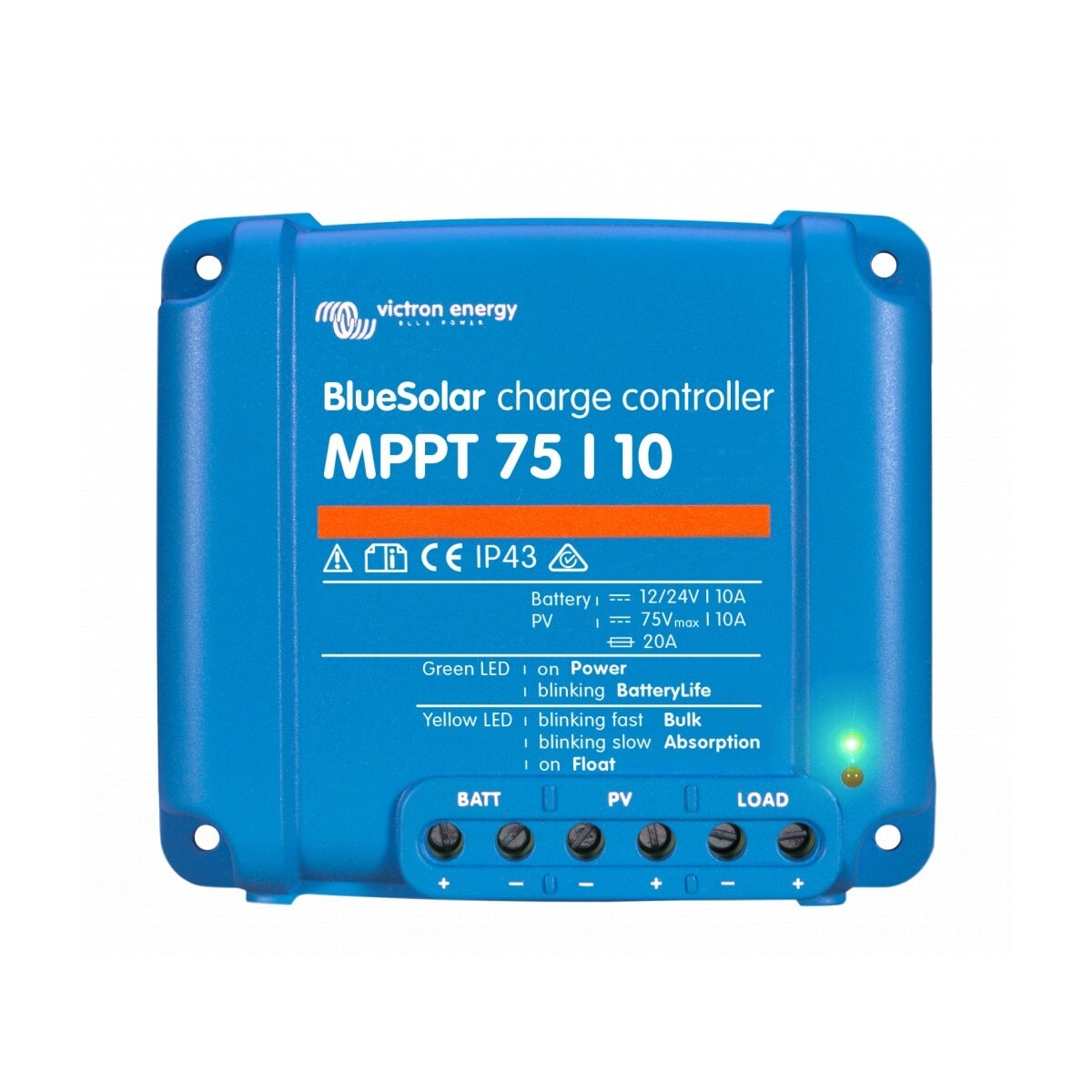 VICTRON Blue Solar MPPT 75/10 u/blåtann