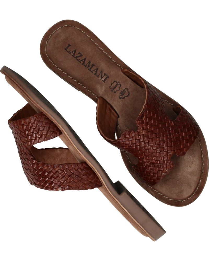 Lazamani Slippers Bruin Dames