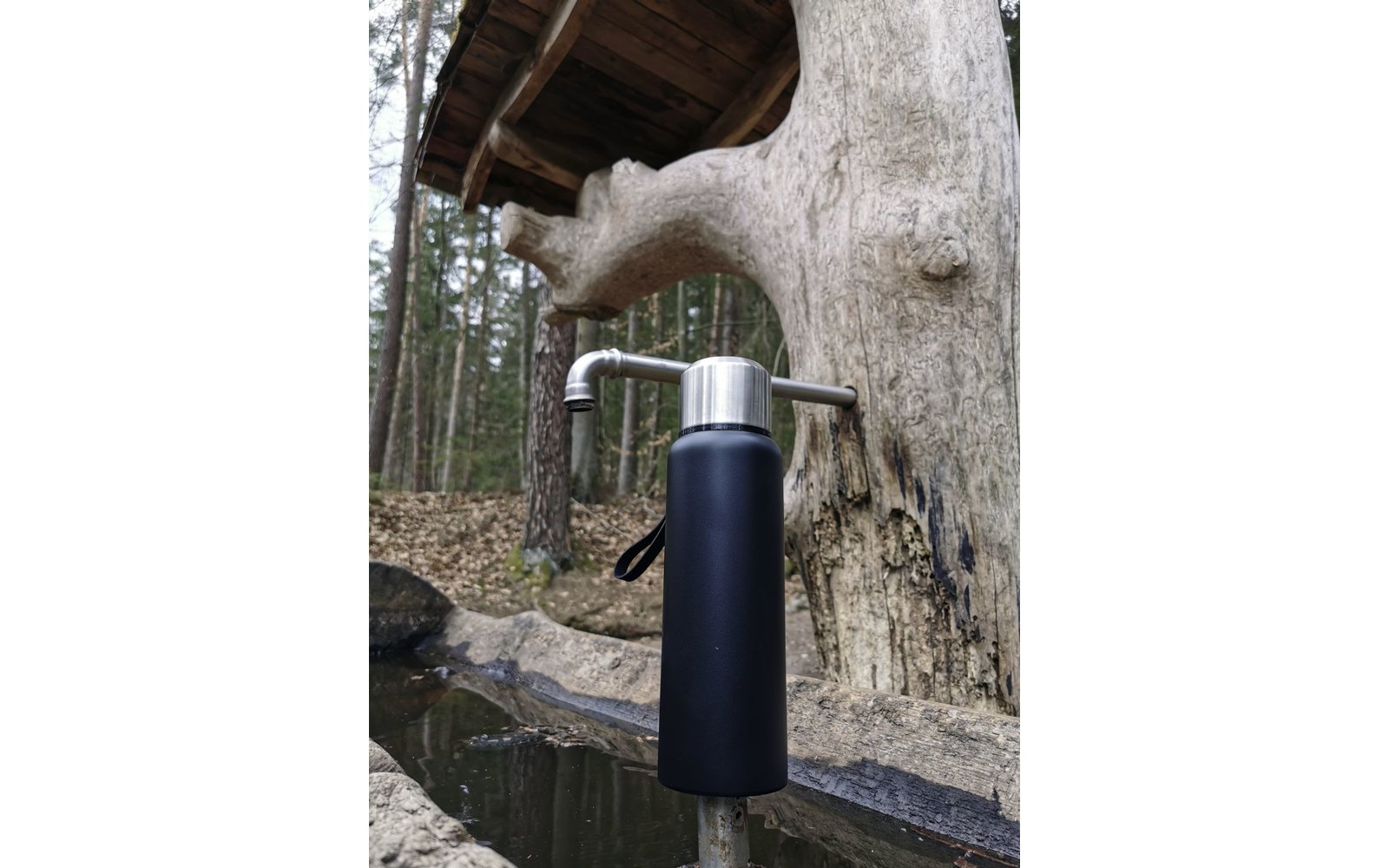 Origin Outdoors PureSteel Isolierflasche 1 Liter schwarz