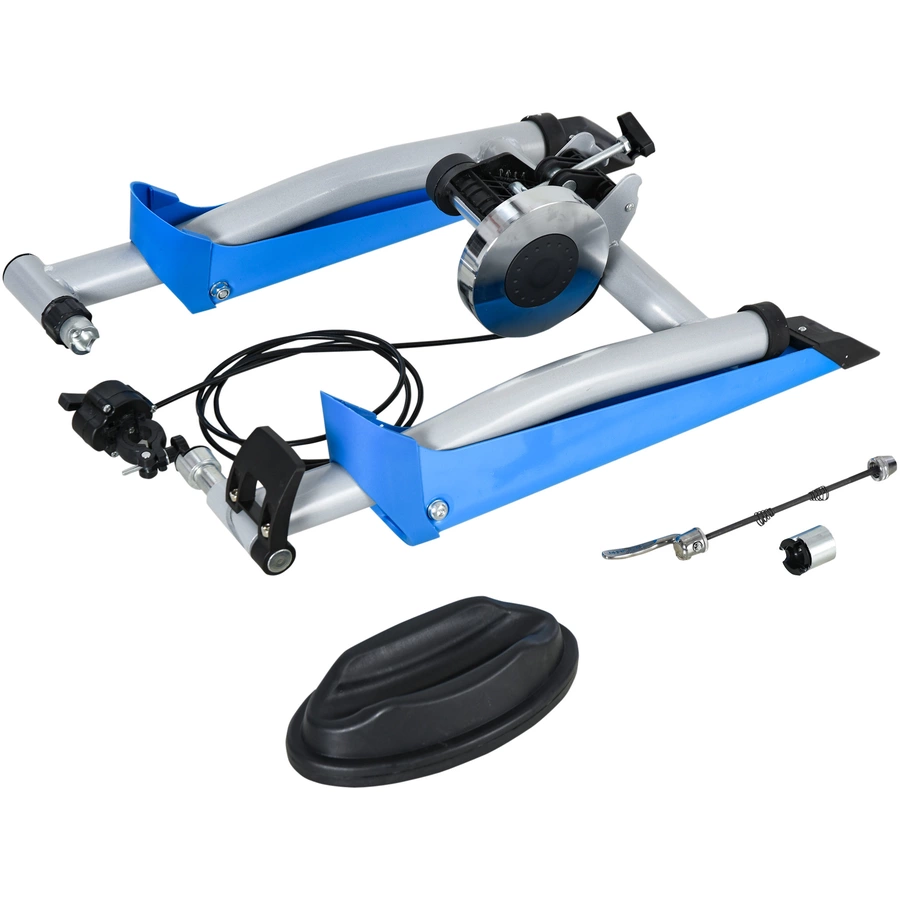 HOMCOM Fahrradtrainer mit Magnetbremse blau, silber