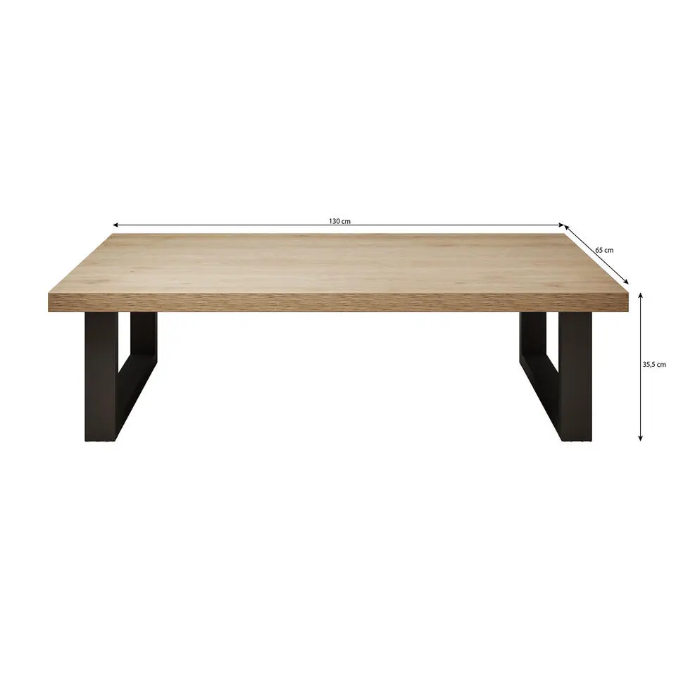 Meubella - Salontafel Vince - Eiken - 130 cm