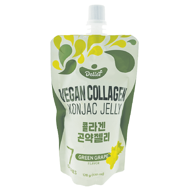 Delief Veganistische Collageen Konjac Gelei met Groene Druivensmaak 120g