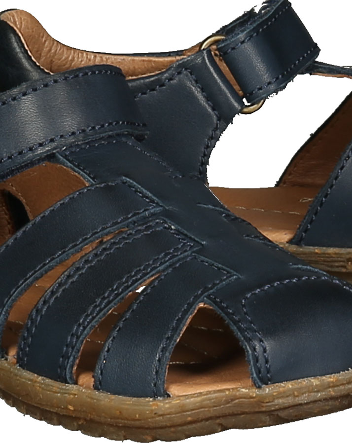 Leder-Sandalen SEE mit Zehenschutz in navy