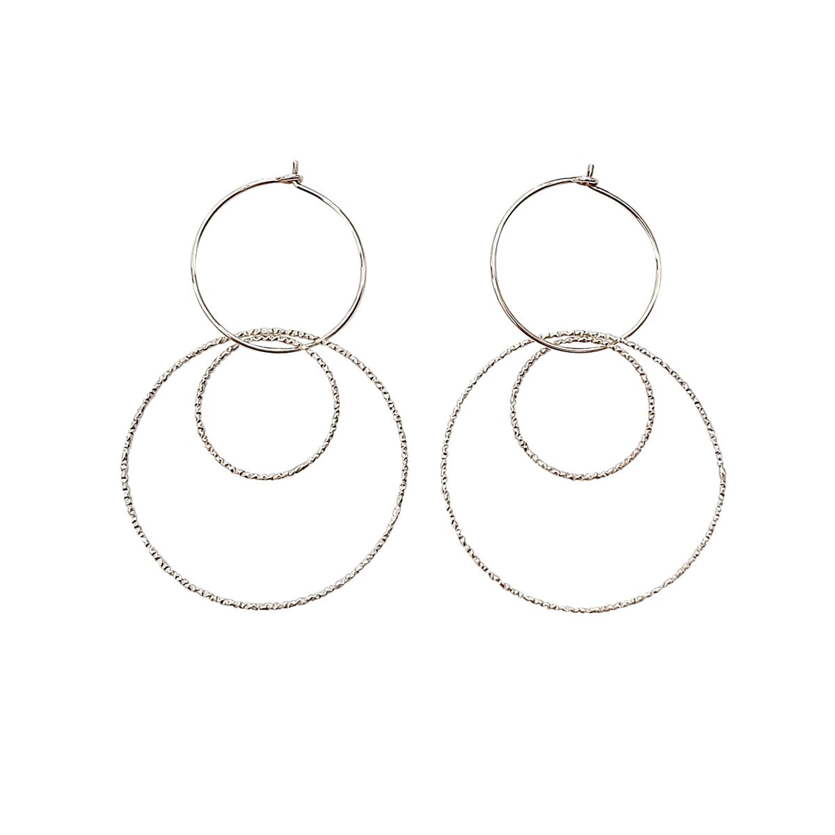 Boucles d'oreilles anneaux argent femme