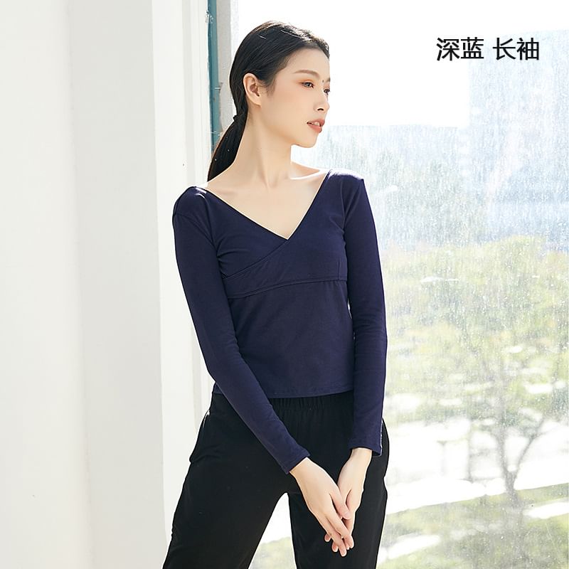 Cossita - Dans-T-shirt met lange mouwen en V-hals