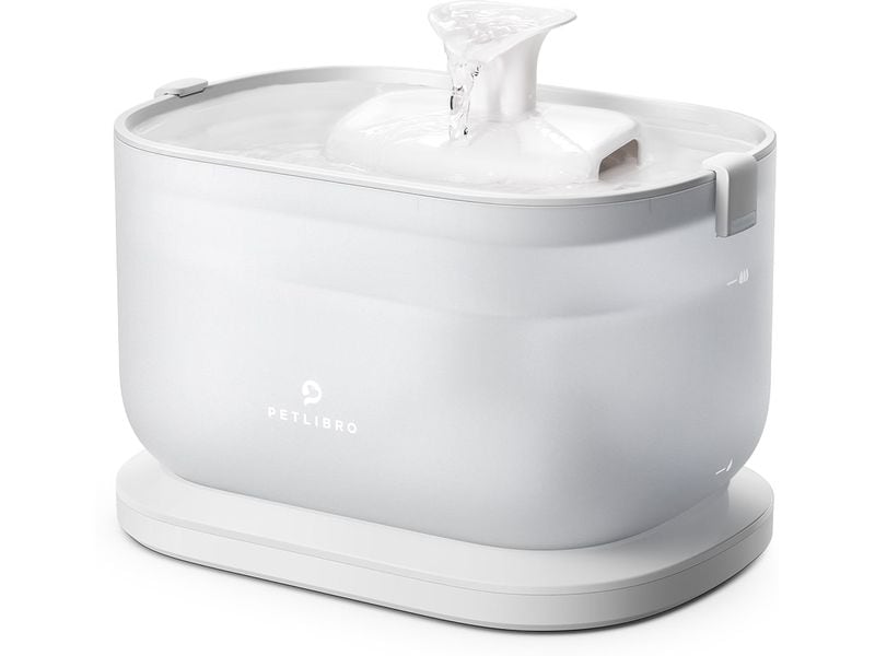 Petlibro Dockstream kabellose Wasserfontäne Weiss Kabelloser Petlibro Dockstream Trinkbrunnen mit Pumpe und Filter für Katzen und Hunde