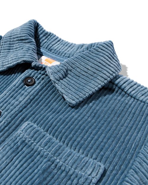 chemise bébé en velours côtelé bleu