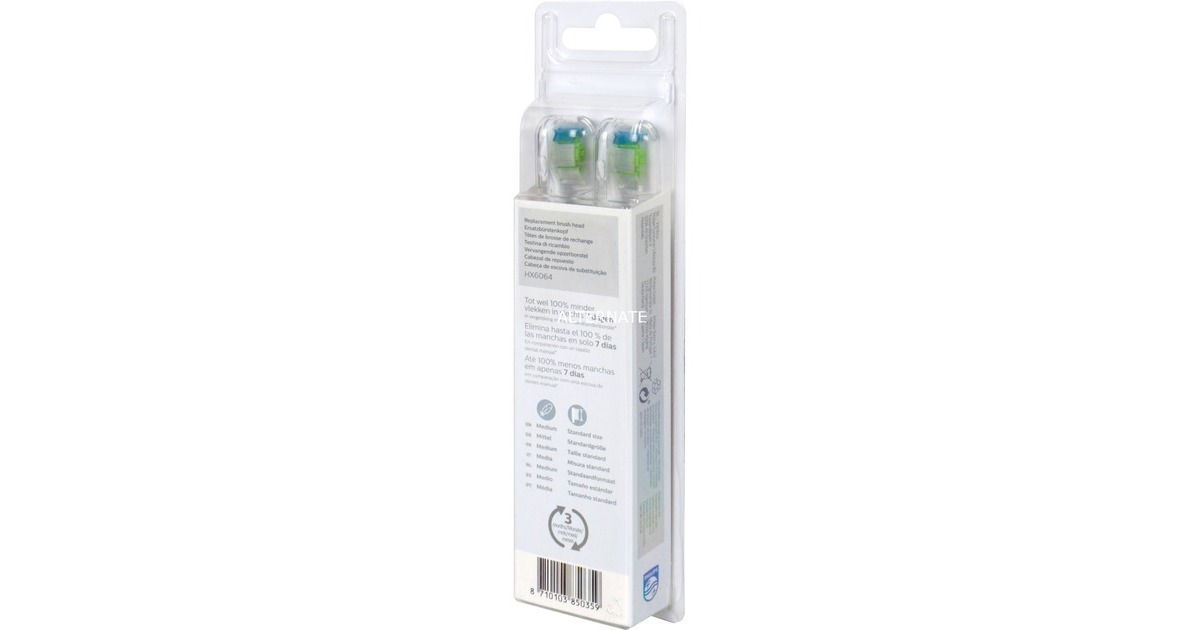 PhilipsSonicare W2 Optimal White HX 6064/10 opzetborstel  (Wit, 4 stuks)