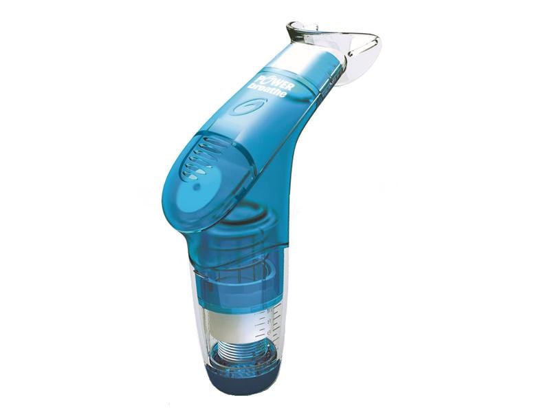 POWERbreathe Atemtrainer Plus Blau, mittlerer Widerstand Atemtrainer für inspiratorisches Muskeltraining