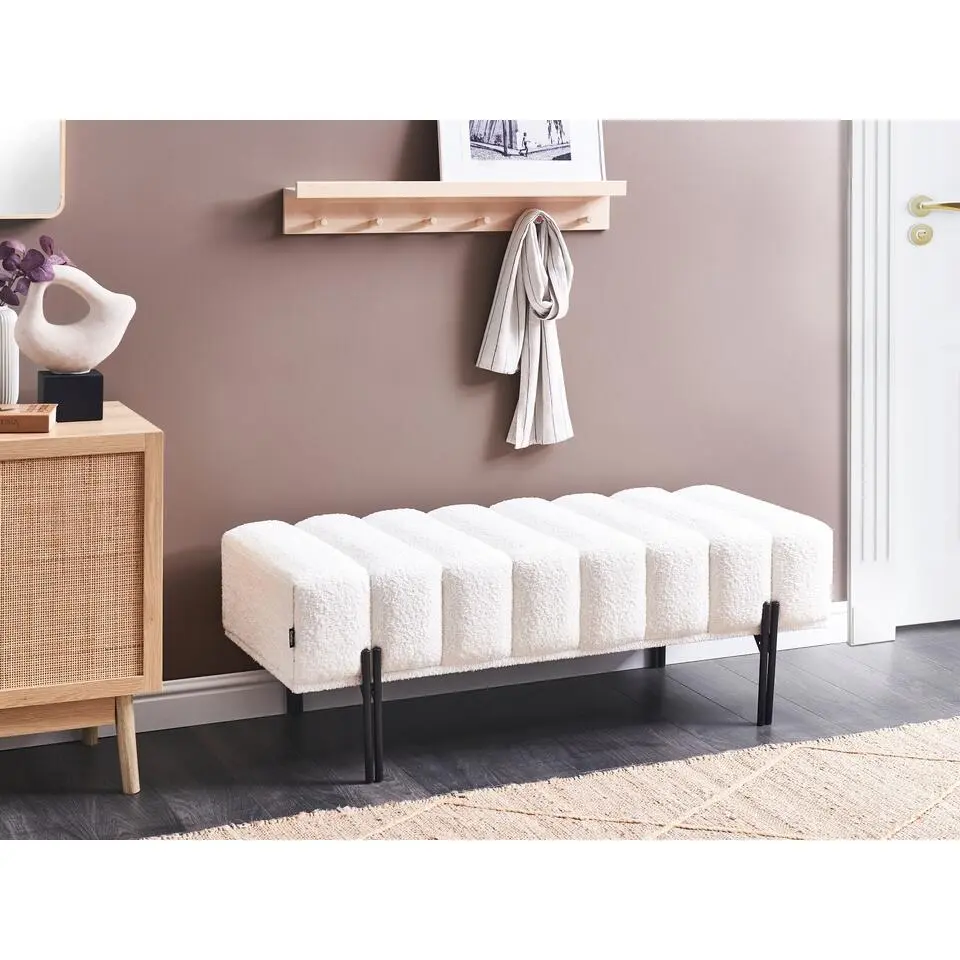 CAREY - Bankje - Gebroken wit - Polyester