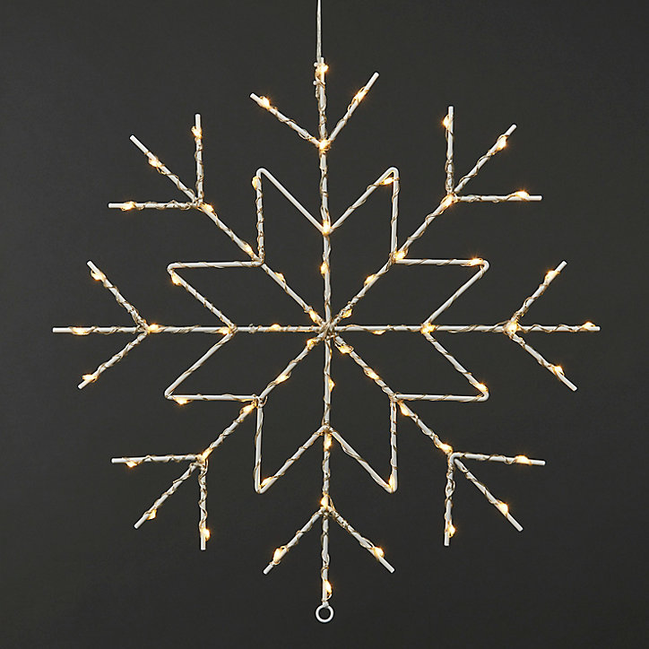 Flocon de neige lumineux blanc / chaud pour intérieur/extérieur 60 LED
