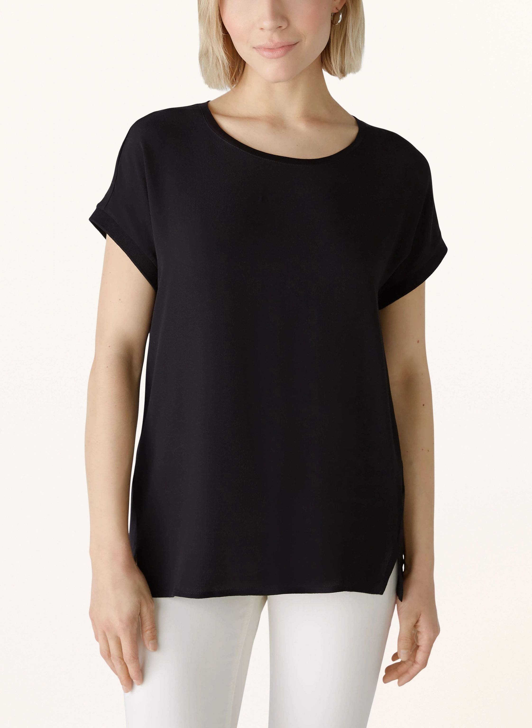 oui Blusenshirt im Materialmix