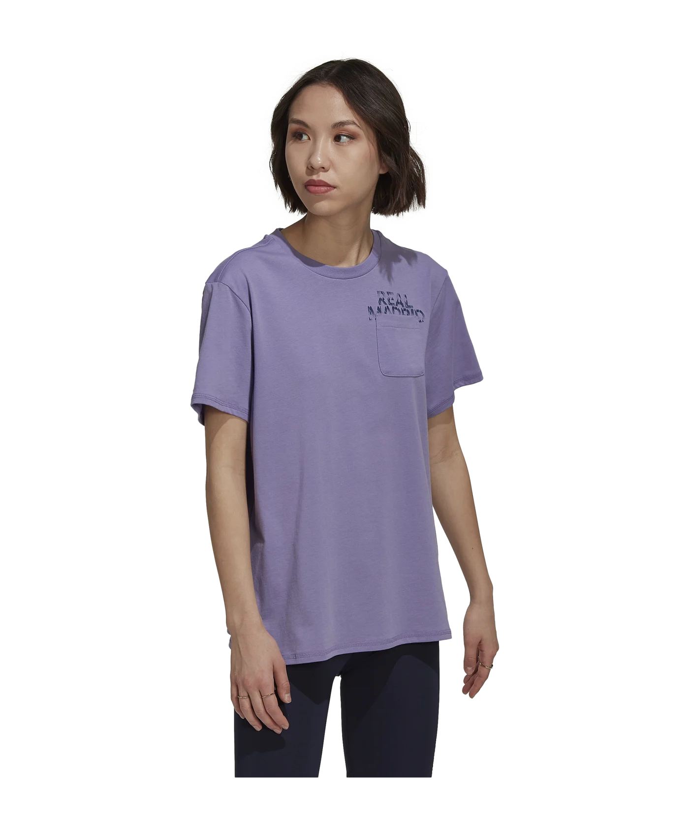 adidas Real Madrid Pocket T-Shirt Damen Lila