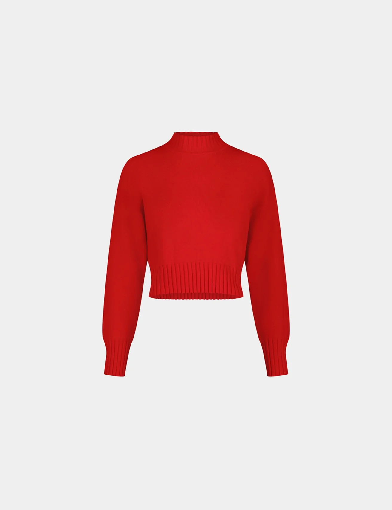 Pull court rouge vif