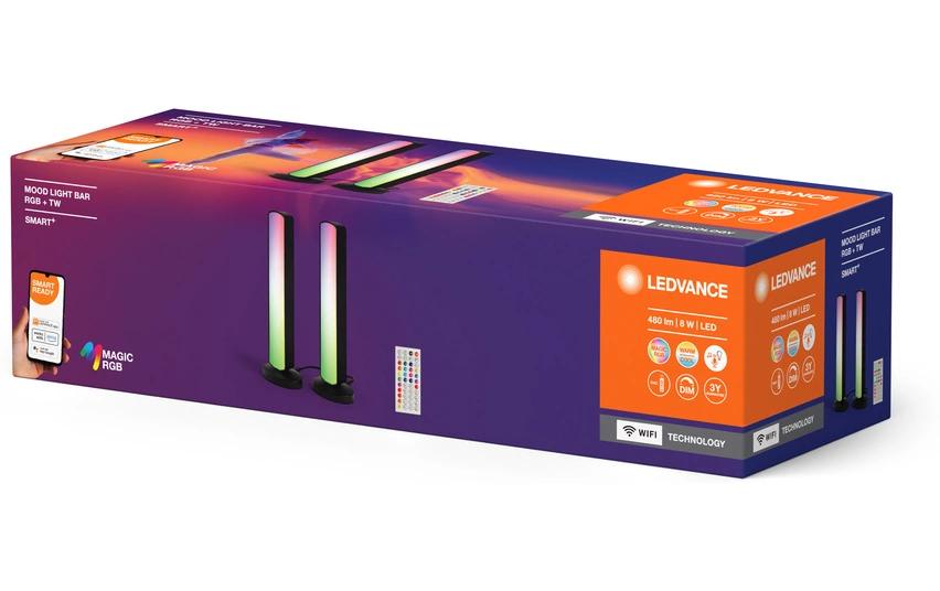 SMART+ WiFi Mood Lights, 8W, 2700-6500K, SchwarzSmart Mood Light Bars für indirekte Beleuchtung mit Musikfunktion und Wi-Fi Technologie