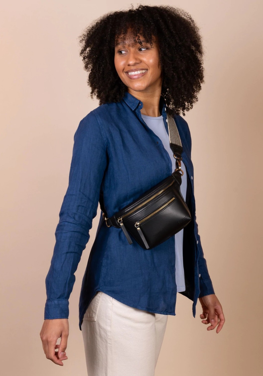 O My Bag Hip Bag Beck's Bum Bag Apple Leather Black