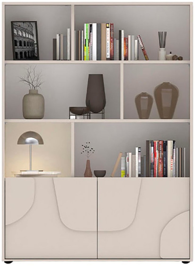 INOSIGN Highboard »Stone« 3D-Design, Push-to-open, Stauraum dekorativ & praktisch, Füsse wählbar
