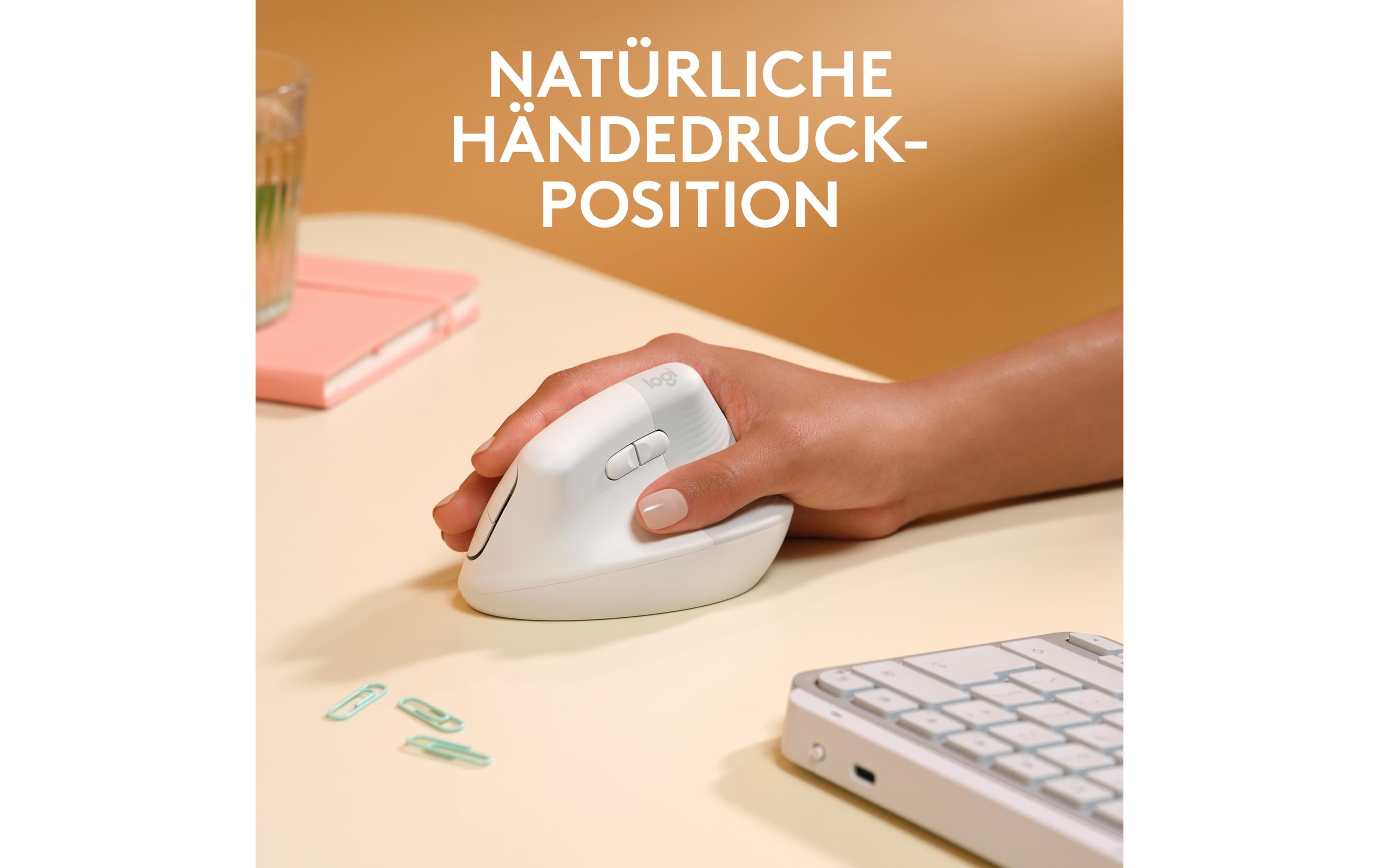 Ergonomische Maus Lift for Mac off-whiteFür Mac optimierte, ergonomische Maus mit vertikalem Design für kleine bis mittelgrosse Hände