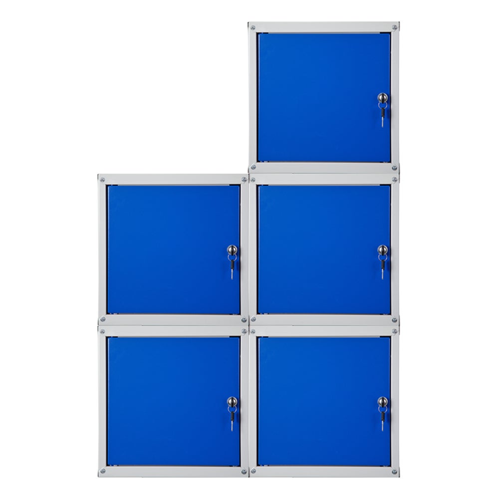 PROREGAL Mega Deal 5x locker cubes Cubic HxBxD 35 x 35 x 35 cm grijsblauw