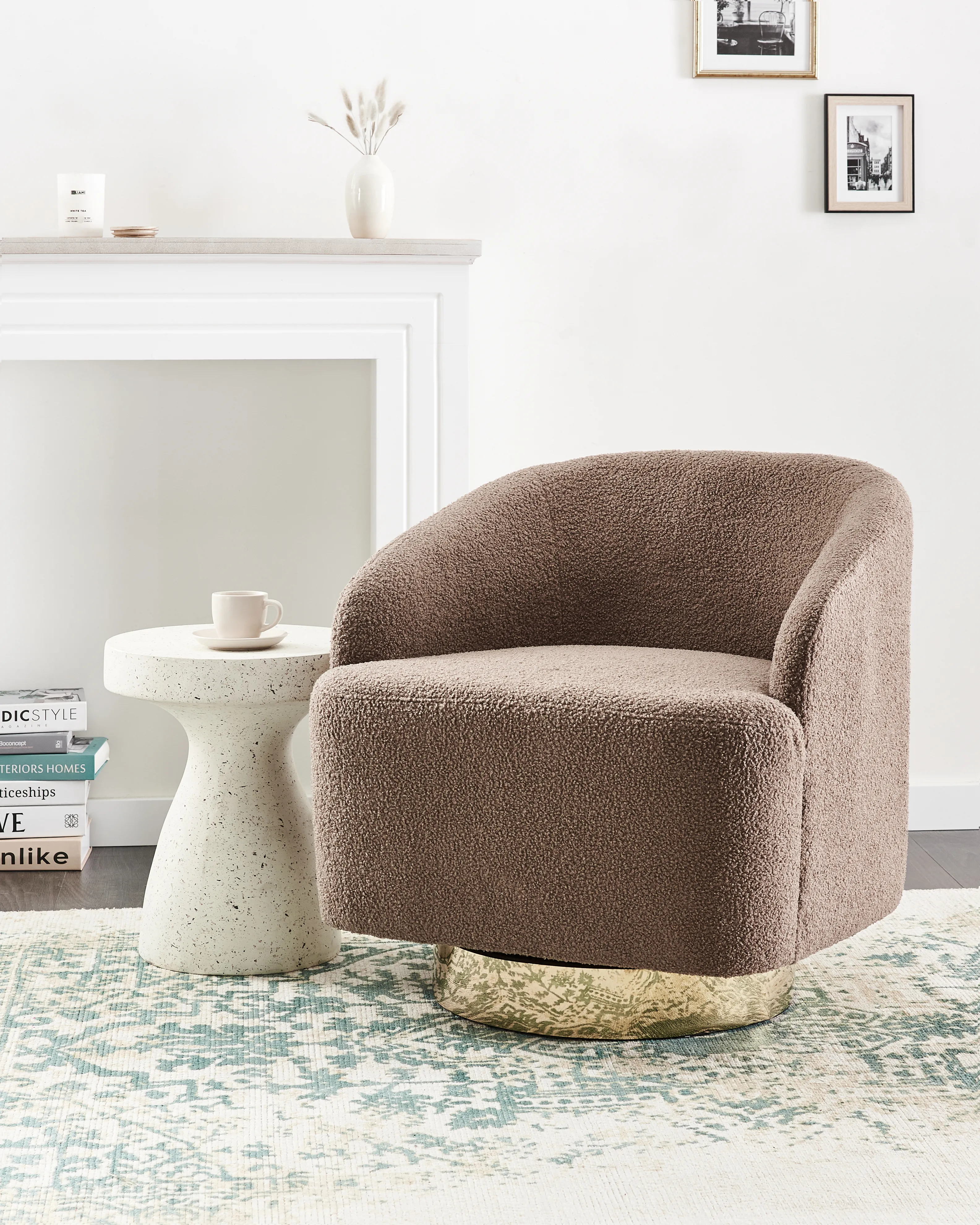 Fauteuil LAVIK Stof Bruin