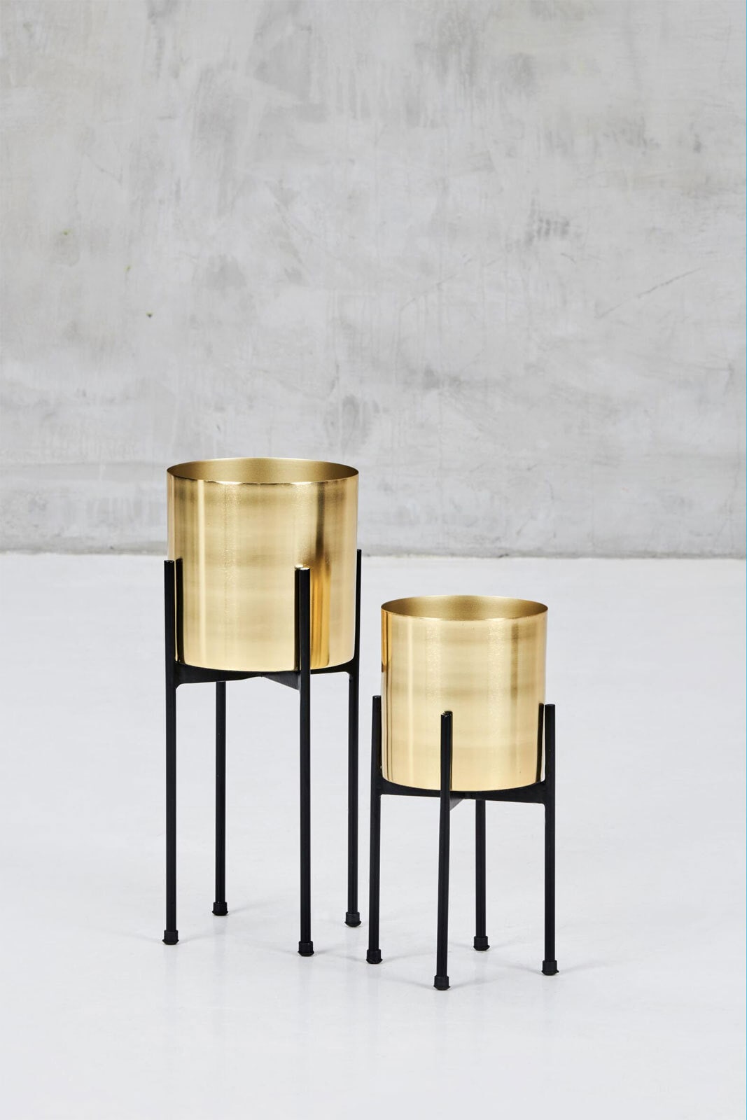 Blumenständer SAVAGDA 2-teilig gold schwarz