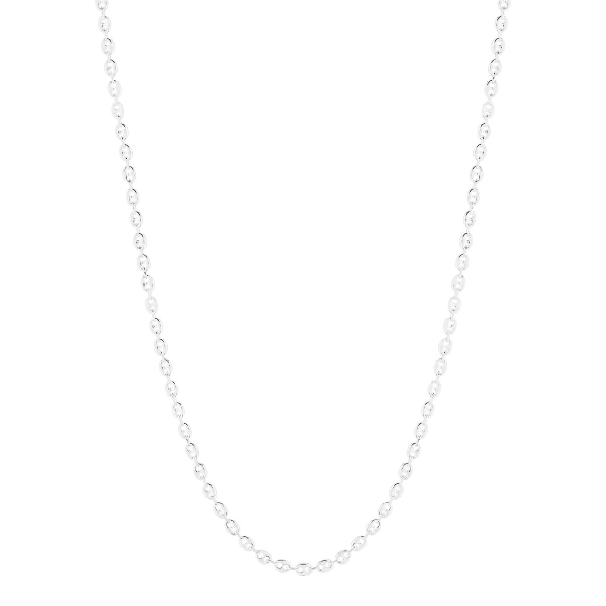 Collier argent 925 maille grain de café 42 cm
