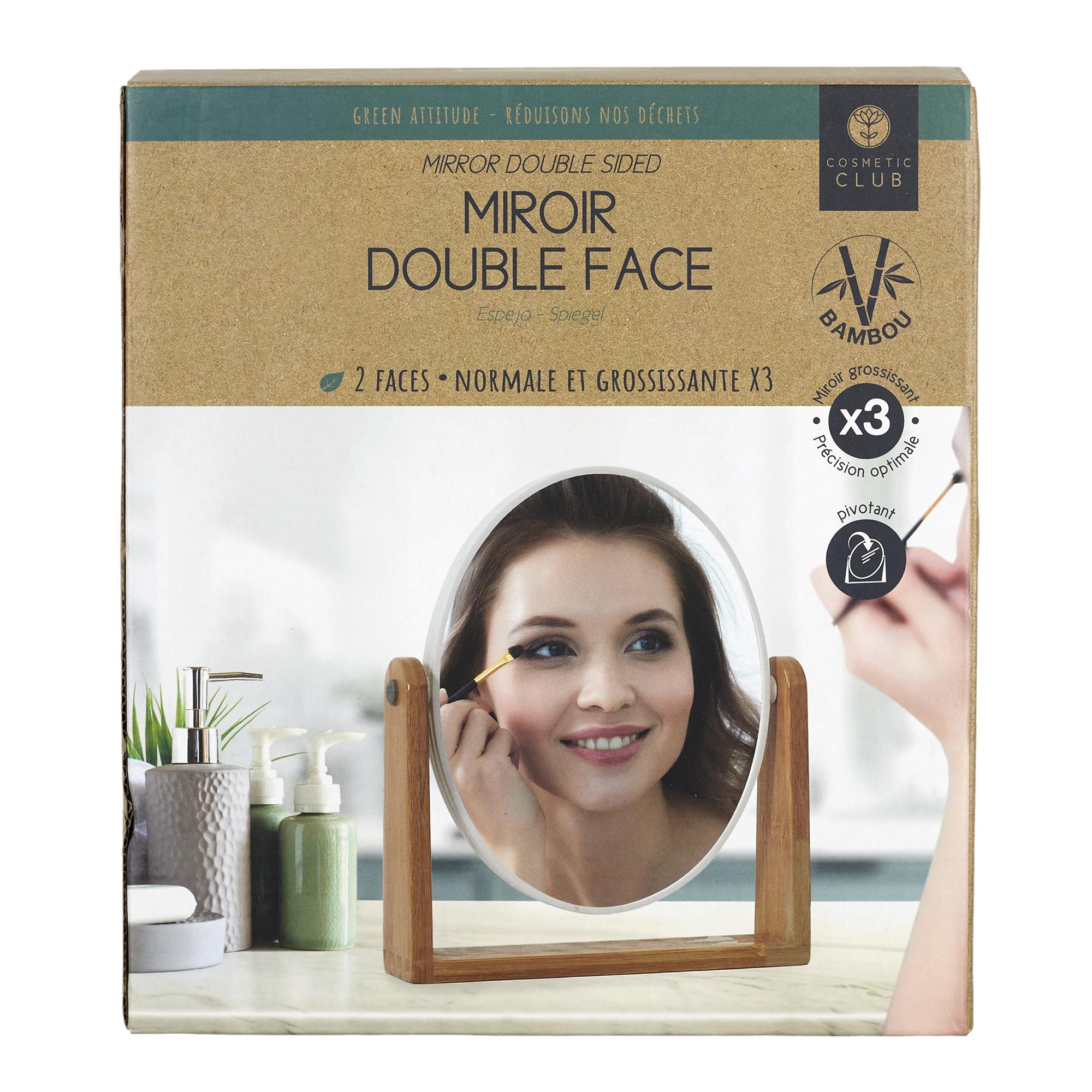 MIROIR DOUBLE FACE BAMBOU