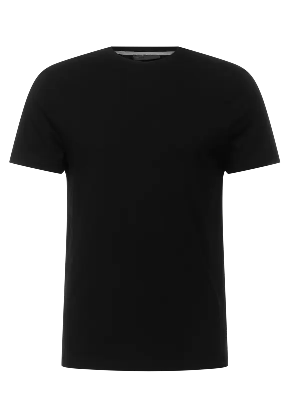 Basic T-Shirt in Unifarbe - Black