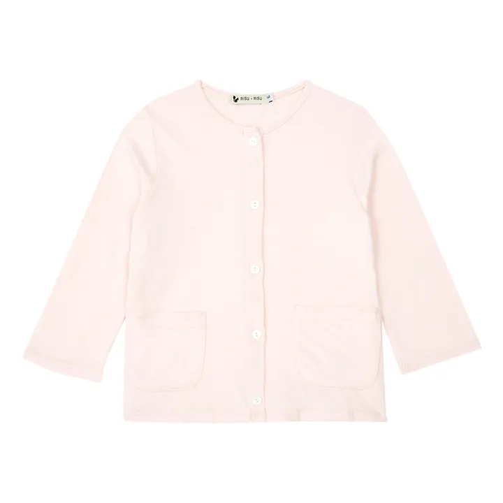 Risu Risu Cardigan Coton Bio Coco | Rose pâle