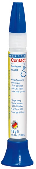 WEICON VA 300 Cyanoacrylaatlijm | Secondelijm voor absorberende en poreuze materialen | 12 g