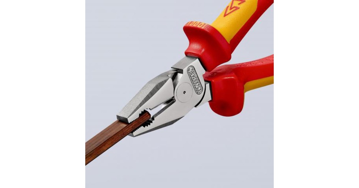 KNIPEXKracht-kombitang 02 06 180 VDE combinatietang  (Rood/geel, Lengte 180mm)