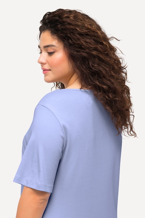 Shirt, doppellagige Vorderseite, Slim, Rundhals, Halbarm