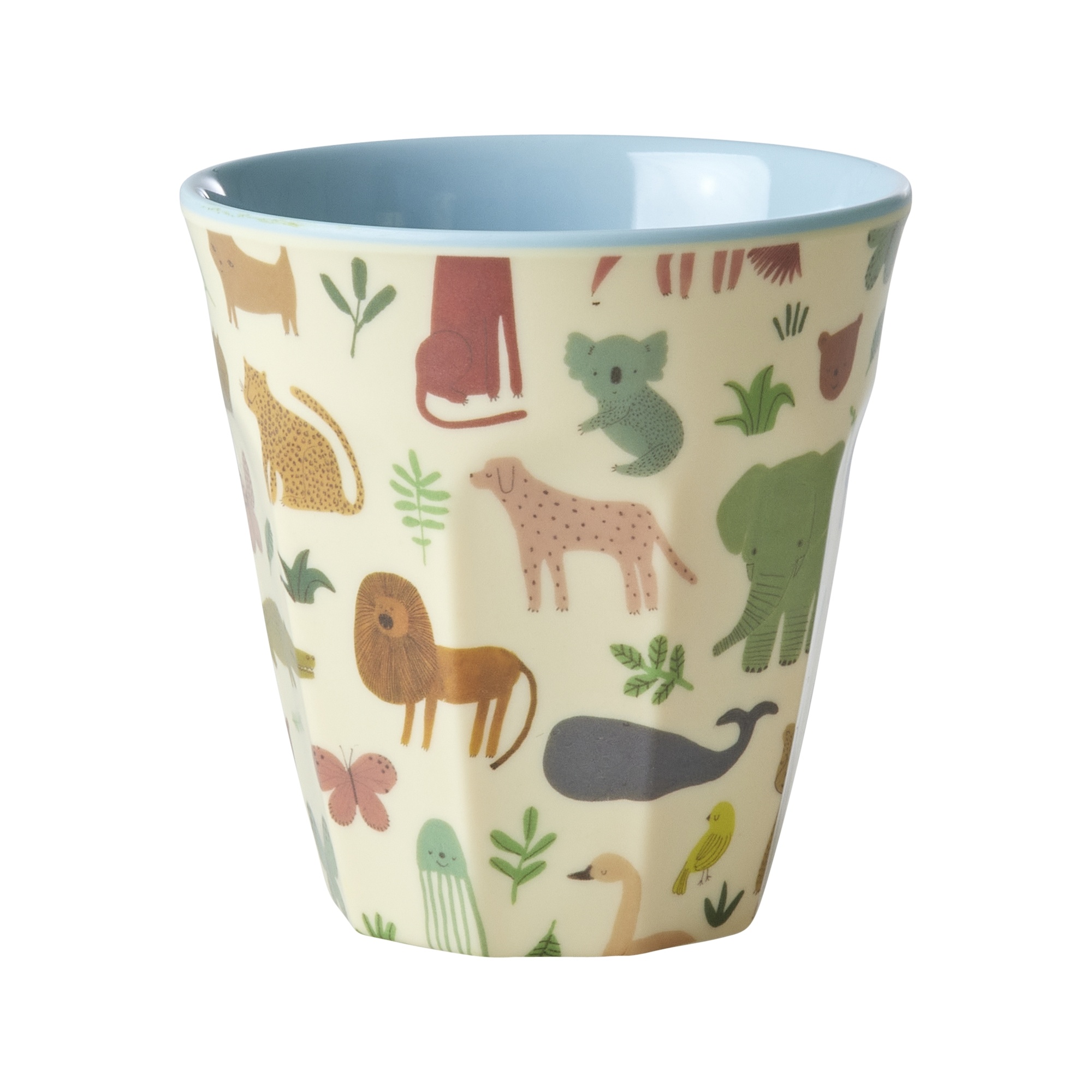Rice Beker Middelgroot - Blauw - Sweet Jungle Print